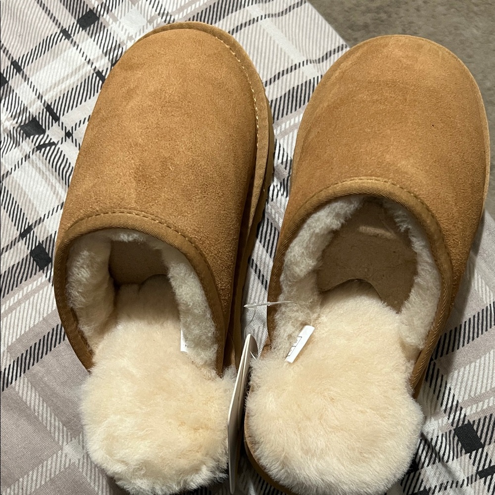 UGG Tan Slippers with Cream Lining
